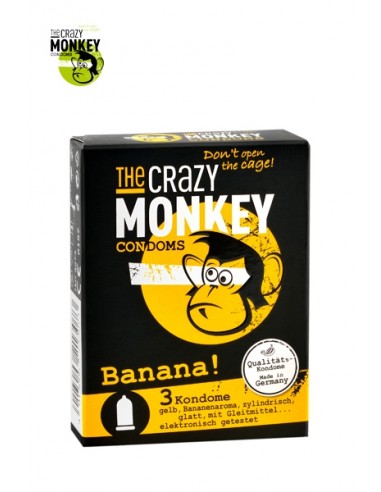 3 Préservatifs Crazy Monkey Banane