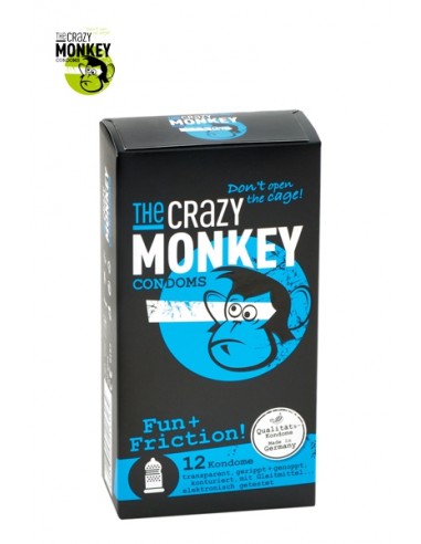 12 Préservatifs Crazy Monkey Fun & Friction