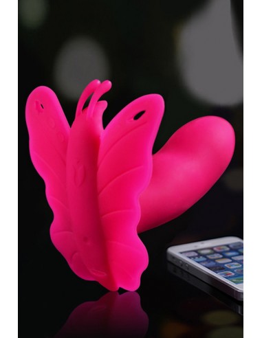 Stimulateur papillon connecté Lydia - rose