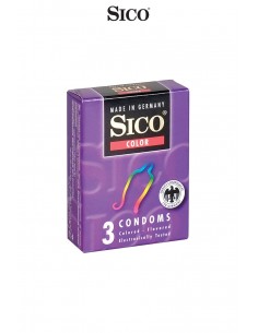 3 préservatifs Sico COLOUR