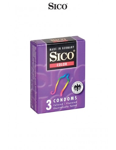 3 préservatifs Sico COLOUR