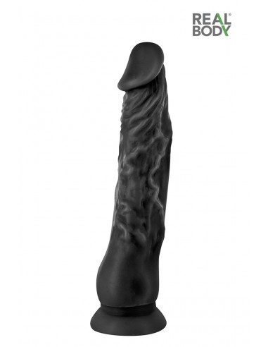 Gode réaliste 21 cm noir  - Real Justin