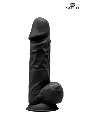 Gode double densité noir 21,5 cm - Modèle 4