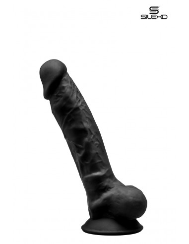 Gode double densité noir 17,5 cm - Modèle 1