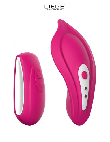 Stimulateur chauffant télécommandé Panty Vibe - cerise