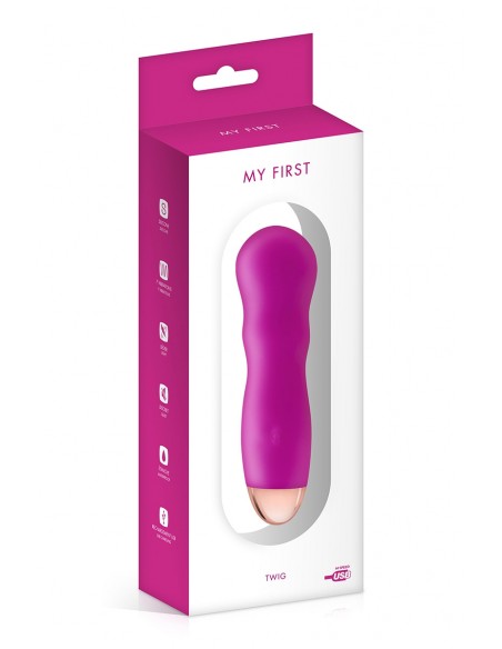 Vibromasseur rechargeable Twig rose - My First
