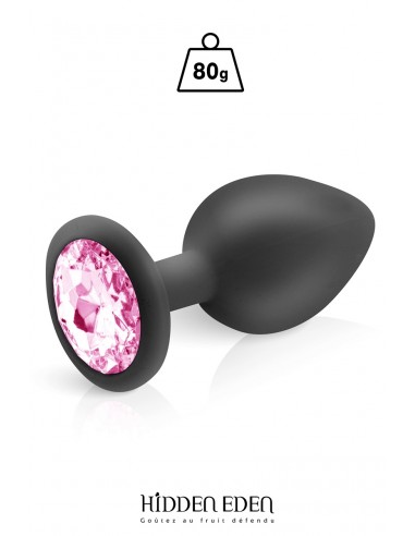 Plug bijou silicone noir L - Hidden Eden