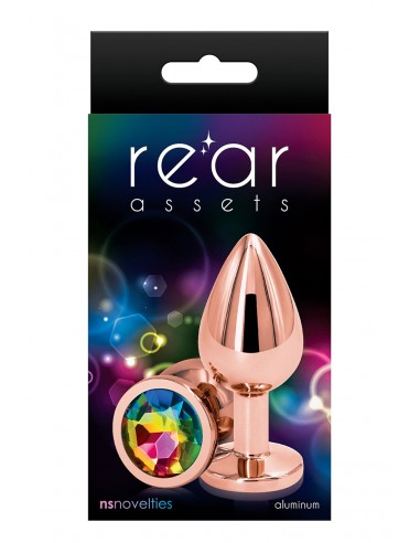 Plug anal aluminium rose gold M - Rear Assets