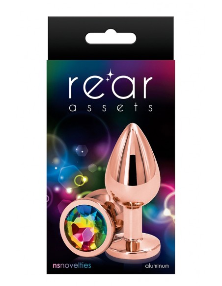 Plug anal aluminium rose gold M - Rear Assets