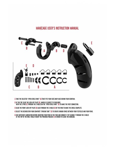 Cage de chasteté 11,5cm ManCage 04 noir