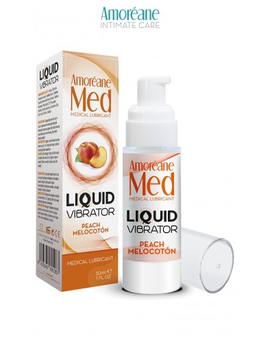 Lubrifiant Liquid Vibrator  Pêche 30ml - Amoreane Med