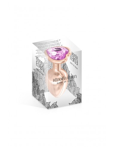 Plug bijou coeur aluminium rose gold S - Hidden Eden