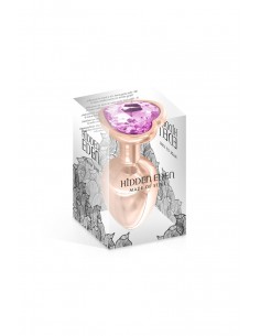 Plug bijou coeur aluminium rose gold M - Hidden Eden 2