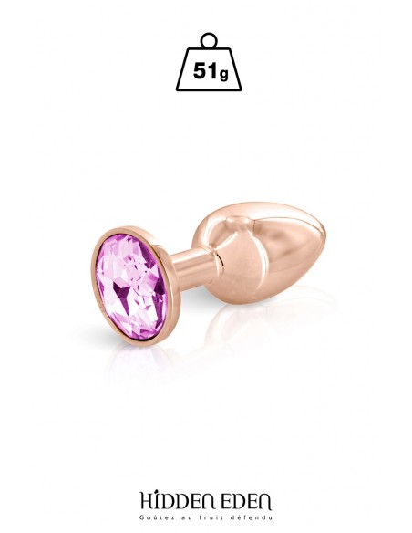 Plug bijou aluminium rose gold S - Hidden Eden