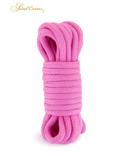 Corde de bondage rose 5m - Sweet Caress