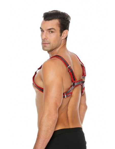 Harnais Buckle Bulldog rouge - Ouch!