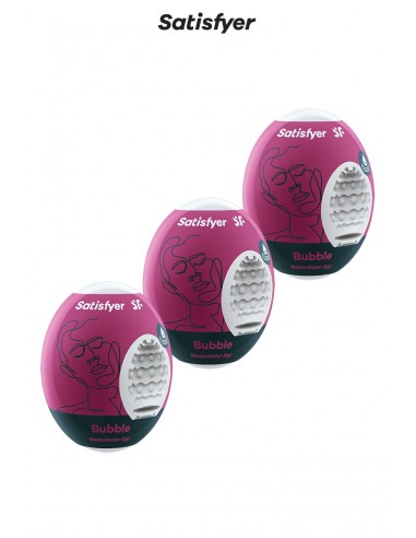 3 Masturbateurs Eggs Bubble - Satisfyer