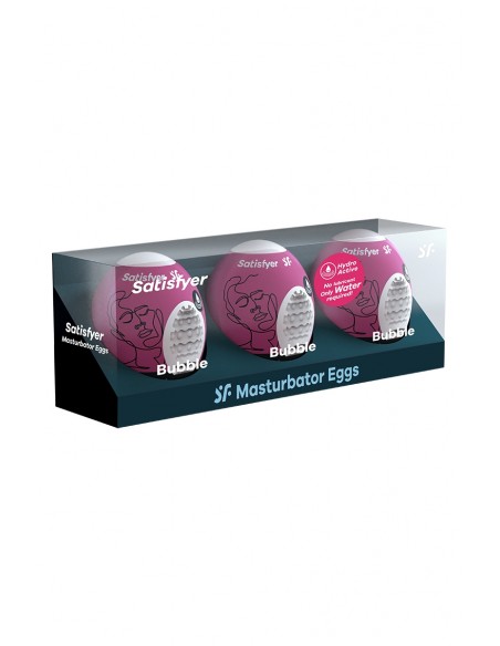 3 Masturbateurs Eggs Bubble - Satisfyer