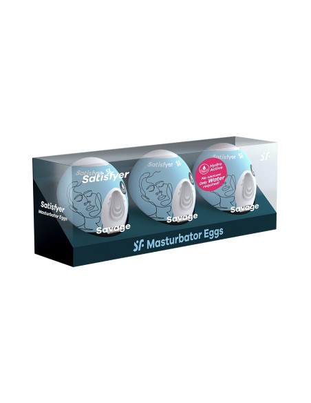 3 Masturbateurs Eggs Savage - Satisfyer