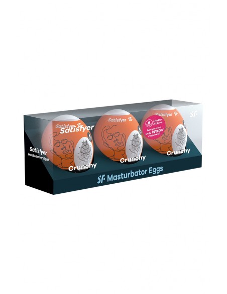 3 Masturbateurs Eggs Crunchy - Satisfyer