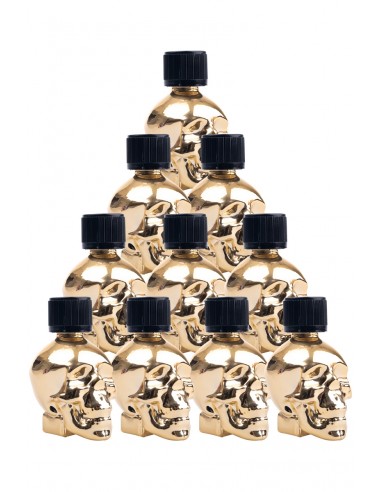 Pack 10 Poppers Gold Skull