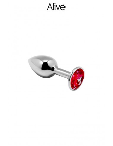 Plug métal bijou rouge S - Alive