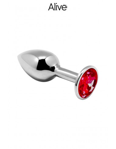 Plug métal bijou rouge L - Alive