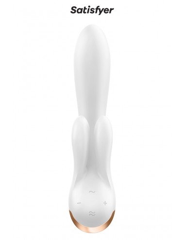 Vibro Rabbit connecté Double Flex blanc - Satisfyer