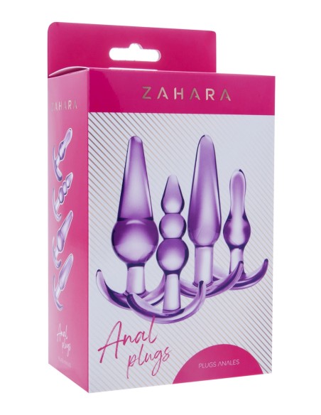 Kit 4 plug anal lilas - Zahara