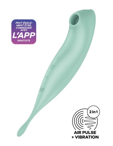 Stimulateur Satisfyer Twirling Pro Connecté vert