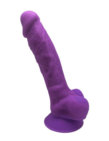 Lila Dildo mit doppelter Dichte, 17,5 cm – SilexD