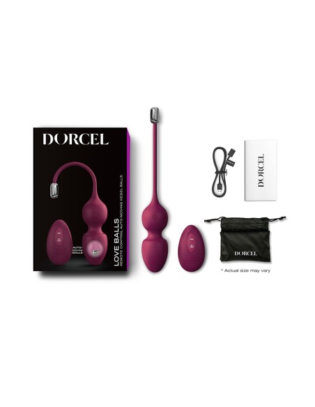 Burgunderrote Liebeskugeln mit Fernbedienung – Dorcel