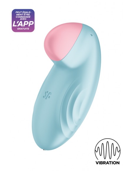 Stimulateur connecté Tropical Tip bleu - Satisfyer Stimulateur connecté Tropical Tip bleu - Satisfyer