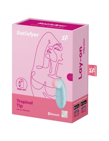 Stimulateur connecté Tropical Tip bleu - Satisfyer Stimulateur connecté Tropical Tip bleu - Satisfyer