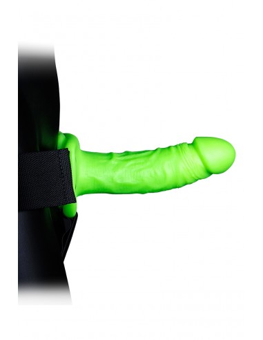 Phosphoreszierender hohler Umschnalldildo, 18 cm – Autsch