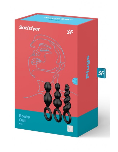 Set de 3 plugs noirs Booty Call - Satisfyer