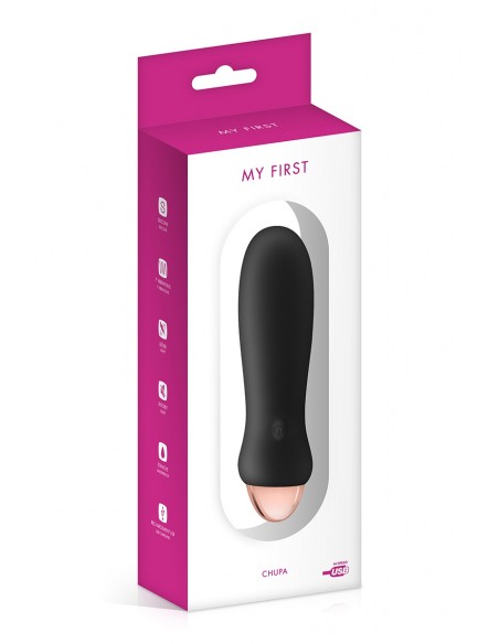 Wiederaufladbarer Vibrator Chupa schwarz - My First