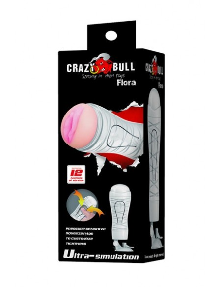 Masturbador vibrador vaginal - Crazy Bull