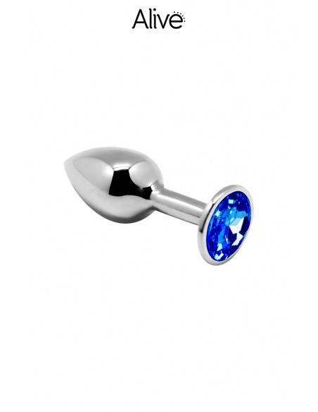 Tapón metal joya azul M - Alive