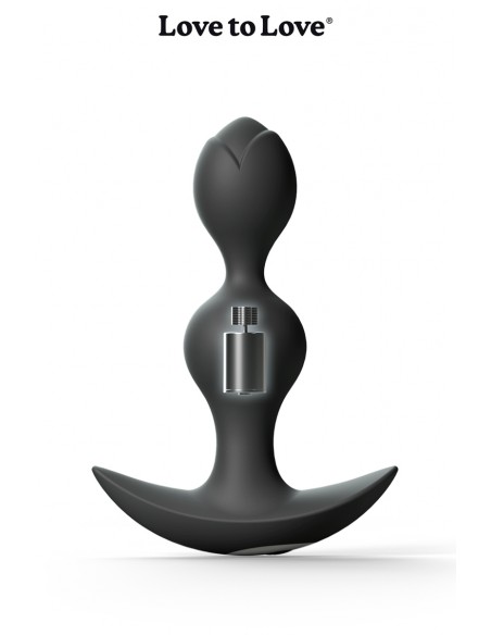 Twinny Bud vibrierender Analplug schwarz