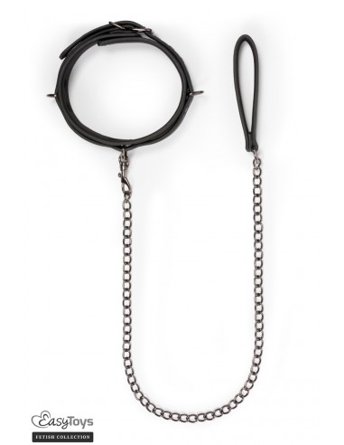 Collier fétichiste et laisse -...