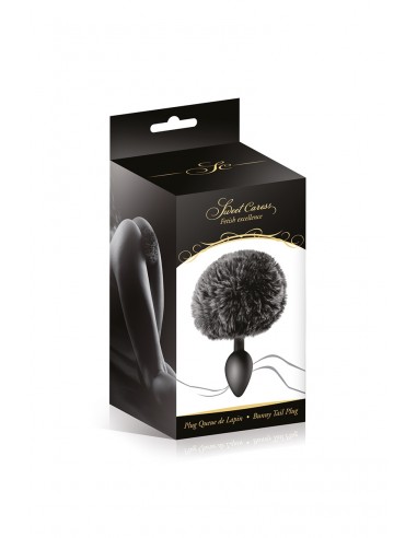 Kaninchenschwanzplug - schwarz