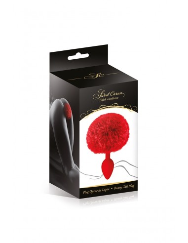 Kaninchenschwanzplug - rot