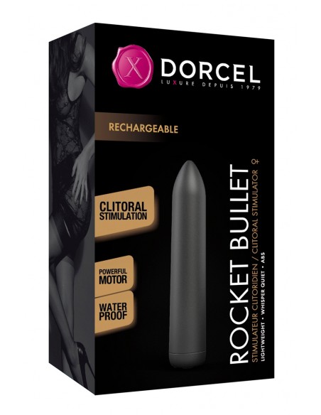 Mini vibrador Rocket Bullet negro - Dorcel