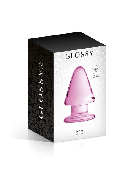 Plug anal de cristal Glossy Toys n° 23 Rosa