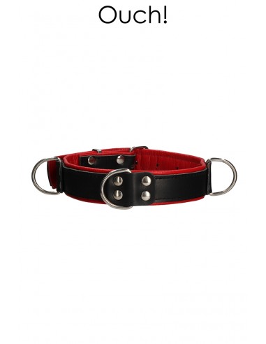 Collier Bondage Deluxe rouge et noir...
