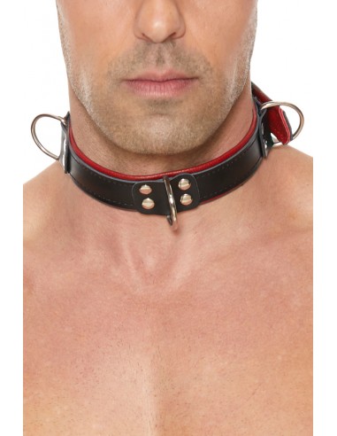 Collier Bondage Deluxe rouge et noir...