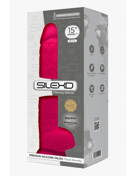 Doppeldichter XXL-Dildo Pink 38 x 7 cm - SilexD