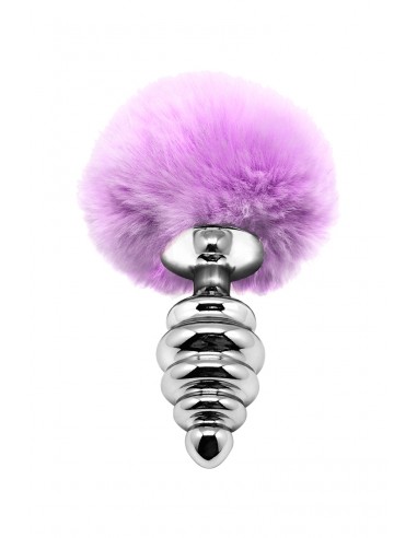 Lila Fluffy Twist M Metallstecker -...