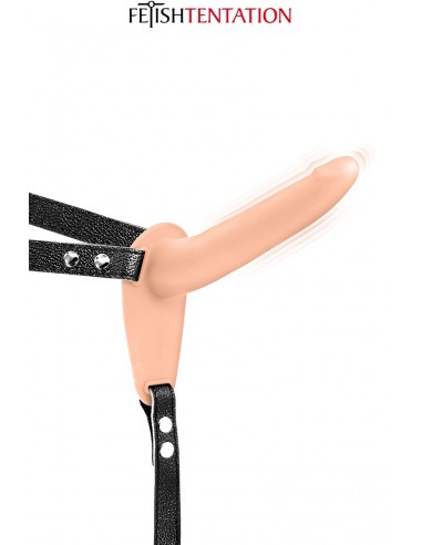 Fetish Tentation vibrierender Umschnalldildo aus Fleisch
